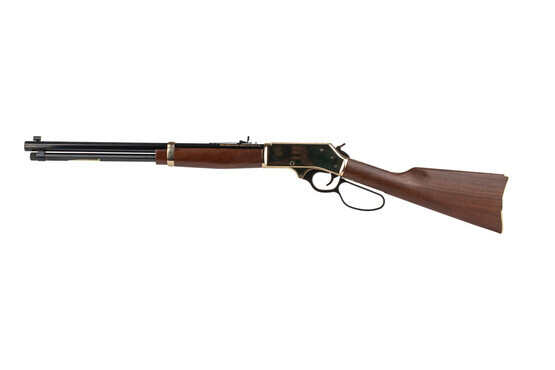 Henry 30-30 Winchester large loop Lever Action rifle has a brass receiver